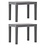 vidaXL Bancs de Jardin 2 pcs Moka Plastique
