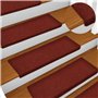 vidaXL Tapis d'Escalier 15 pcs, Protection d'Escalier Antidérapante, Moquette de Marches, Décoration Intérieur, Tissu Aiguilleté