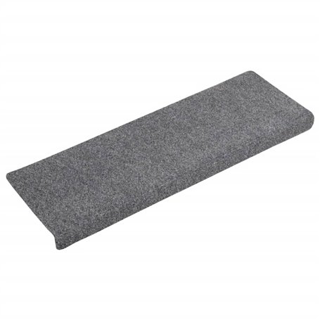 vidaXL Tapis d'Escalier 15 pcs, Protection d'Escalier Antidérapante, Moquette de Marches, Décoration Intérieur, Tissu Aiguilleté