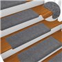 vidaXL Tapis d'Escalier 15 pcs, Protection d'Escalier Antidérapante, Moquette de Marches, Décoration Intérieur, Tissu Aiguilleté