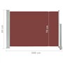 vidaXL Auvent latéral rétractable de Patio 80x300 cm Marron