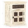vidaXL Table de Chevet Table de Nuit Armoire de Chevet avec 1 Tiroir et 1 Porte Chambre à Coucher Blanc 40x30x50 cm Bois de Mang