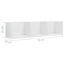 vidaXL Étagère Murale à CD, Organisateur de Maison Suspendu, Meuble de Rangement Salon Salle de Séjour, Blanc Brillant Bois d’In