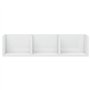 vidaXL Étagère Murale à CD, Organisateur de Maison Suspendu, Meuble de Rangement Salon Salle de Séjour, Blanc Brillant Bois d’In