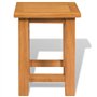 vidaXL 2X Bois de Chêne Massif Tables d'Appoint Table Basse Table de Chevet Table de Nuit Table de Salon Table de Canapé Maison 