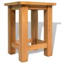 vidaXL 2X Bois de Chêne Massif Tables d'Appoint Table Basse Table de Chevet Table de Nuit Table de Salon Table de Canapé Maison 