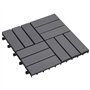 vidaXL 20x Acacia Solide Carreaux de Terrasse Dalle de Terrasse Plancher de Terrasse Tuile de Terrasse Carreaux de Jardin Délava