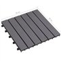 vidaXL 30x Acacia Solide Carreaux de Terrasse Dalle de Terrasse Plancher de Terrasse Carreaux de Jardin Tuile de Terrasse Délava