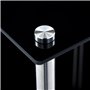 vidaXL Regal mit 2 Ebenen Schwarz 40 x 40 x 47 cm Hartglas
