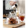 Pasabahce A&R Plat Présentoir à Pâtisserie en Verre Transparent avec Cloche en Verre