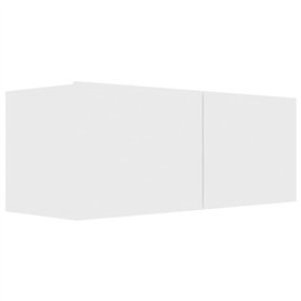 vidaXL Meuble TV en aggloméré Blanc 80 x 30 x 30 cm