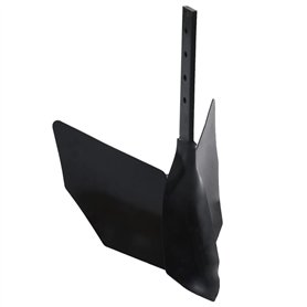 vidaXL Accessoire de Charrue à Timon Sillon Pommes de Terre Légumes Poireaux 4 Positions Réglables en Hauteur Noir Métal 41x37x4