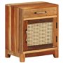 vidaXL Table de Chevet Table de Nuit Armoire de Chevet avec 1 Tiroir et 1 Porte Chambre Maison 40x30x50 cm Bois de Récupération 