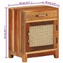 vidaXL Table de Chevet Table de Nuit Armoire de Chevet avec 1 Tiroir et 1 Porte Chambre Maison 40x30x50 cm Bois de Récupération 