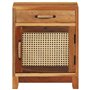 vidaXL Table de Chevet Table de Nuit Armoire de Chevet avec 1 Tiroir et 1 Porte Chambre Maison 40x30x50 cm Bois de Récupération 