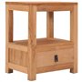 SKM Table de Chevet 40 x 30 x 50 cm Bois de Teck Solide