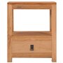 SKM Table de Chevet 40 x 30 x 50 cm Bois de Teck Solide