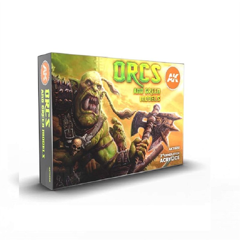 AK Interactive AK11600 Orcs et Modèles Verts 6x17ml