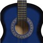 vidaXL Guitare Classique de Débutants et Enfants Instrument d'Apprentissage Instrument de Musique Musical Musicien Amateur Bleu 
