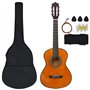 vidaXL ts-ideen Lot de 8 guitares classiques pour enfants débutants et amateurs 1/2" 34"