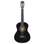 vidaXL ts-ideen Lot de 8 guitares classiques pour débutants et amateurs Noir 1/2" 34"