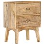 vidaXL Table de Chevet Armoire de Chevet Table de Nuit Armoire de Lit Meuble de Rangment avec 2 Tiroirs Chambre 40x35x55 cm Bois