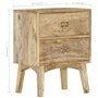 vidaXL Table de Chevet Armoire de Chevet Table de Nuit Armoire de Lit Meuble de Rangment avec 2 Tiroirs Chambre 40x35x55 cm Bois