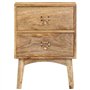 vidaXL Table de Chevet Armoire de Chevet Table de Nuit Armoire de Lit Meuble de Rangment avec 2 Tiroirs Chambre 40x35x55 cm Bois