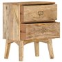 vidaXL Table de Chevet Armoire de Chevet Table de Nuit Armoire de Lit Meuble de Rangment avec 2 Tiroirs Chambre 40x35x55 cm Bois