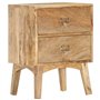 vidaXL Table de Chevet Armoire de Chevet Table de Nuit Armoire de Lit Meuble de Rangment avec 2 Tiroirs Chambre 40x35x55 cm Bois