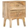 vidaXL Table de Chevet Armoire de Chevet Table de Nuit Armoire de Lit Meuble de Rangment avec 2 Tiroirs Chambre 40x35x55 cm Bois