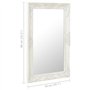 vidaXL Miroir Mural Style Baroque Miroir Suspendu Décoratif Garde-Robe Dressing Rectangulaire Chambre à Coucher Maison Intérieur