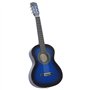 vidaXL Guitare classique pour débutants, enfants, musiciens amateurs, guitares de concert, instrument de musique Bleu 1/2 34"