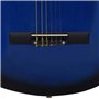 vidaXL Guitare classique pour débutants, enfants, musiciens amateurs, guitares de concert, instrument de musique Bleu 1/2 34"