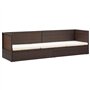 VidaXL Salon de jardin avec coussins et coussins en polyrotin Marron