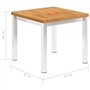 Table d appoint de jardin 45x45x38 cm Bois d acacia et inox