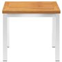 Table d appoint de jardin 45x45x38 cm Bois d acacia et inox