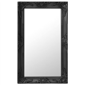 vidaXL Miroir Mural Style Baroque Noir 50 x 80 cm