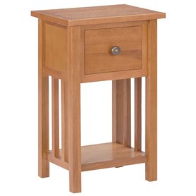 vidaXL Solide Table à Revues avec Tiroir Table d'Appoint Porte-revues Salon Salle à Manger Chambre à Coucher Intérieur 35x27x55 