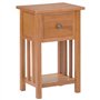 vidaXL Solide Table à Revues avec Tiroir Table d'Appoint Porte-revues Salon Salle à Manger Chambre à Coucher Intérieur 35x27x55 