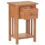 vidaXL Solide Table à Revues avec Tiroir Table d'Appoint Porte-revues Salon Salle à Manger Chambre à Coucher Intérieur 35x27x55 