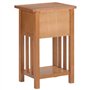vidaXL Solide Table à Revues avec Tiroir Table d'Appoint Porte-revues Salon Salle à Manger Chambre à Coucher Intérieur 35x27x55 