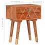 vidaXL Table de Chevet Table de Nuit Armoire de Chevet avec 2 Tiroirs Chambre à Coucher Maison Intérieur 43x30x58 cm Bois de Man