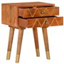 vidaXL Table de Chevet Table de Nuit Armoire de Chevet avec 2 Tiroirs Chambre à Coucher Maison Intérieur 43x30x58 cm Bois de Man