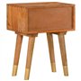 vidaXL Table de Chevet Table de Nuit Armoire de Chevet avec 2 Tiroirs Chambre à Coucher Maison Intérieur 43x30x58 cm Bois de Man