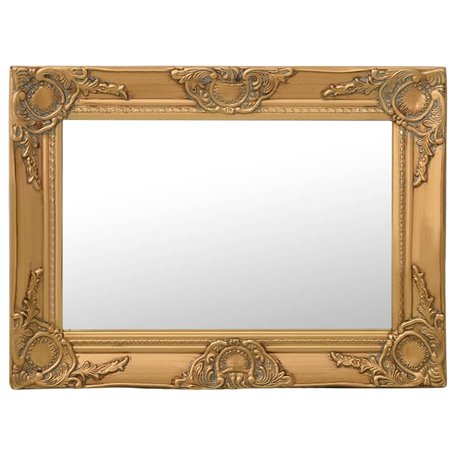 vidaXL Miroir Mural Baroque doré 60 x 40 cm