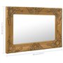 vidaXL Miroir Mural Baroque doré 60 x 40 cm