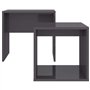 Couchtisch-Set Hochglanz-Grau 48 x 30 x 45 cm Spanplatte