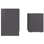 Couchtisch-Set Hochglanz-Grau 48 x 30 x 45 cm Spanplatte