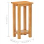 vidaXL Table d'appoint 27 x 24 x 55 cm chêne Massif et MDF